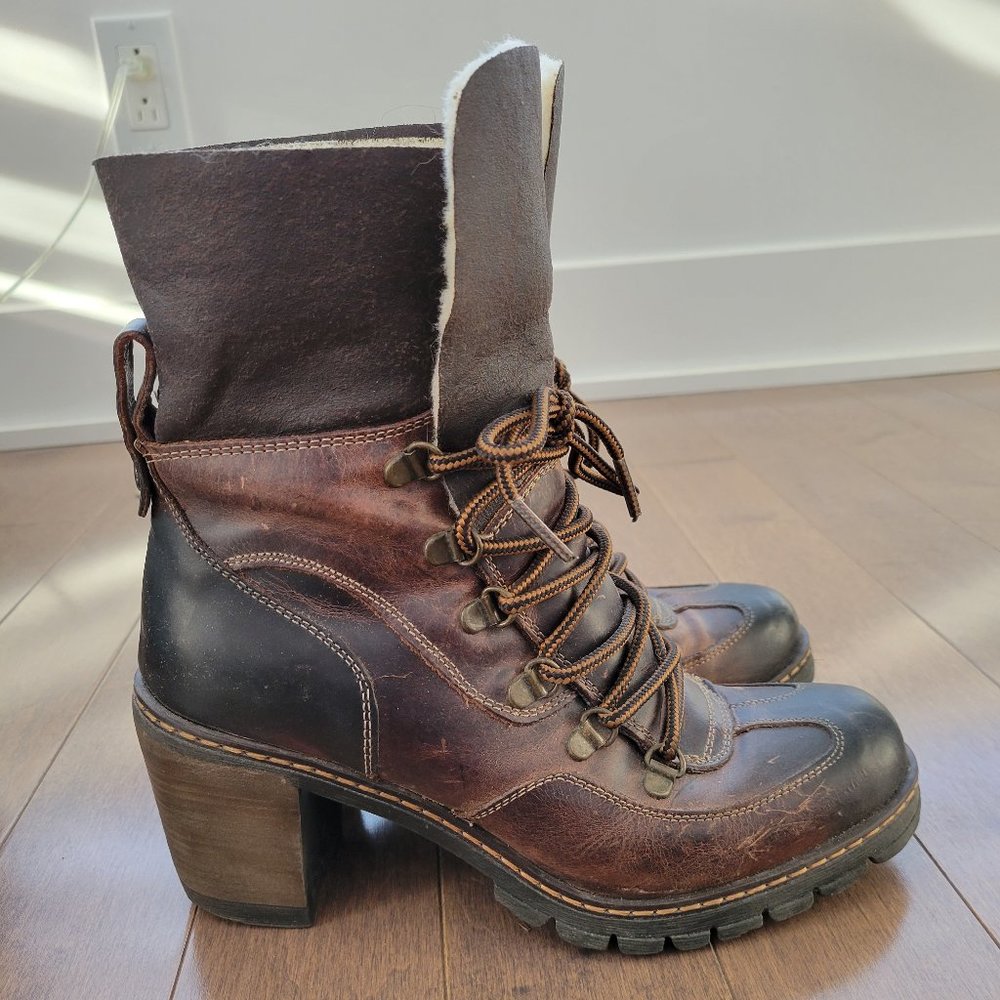 Leather winter boots